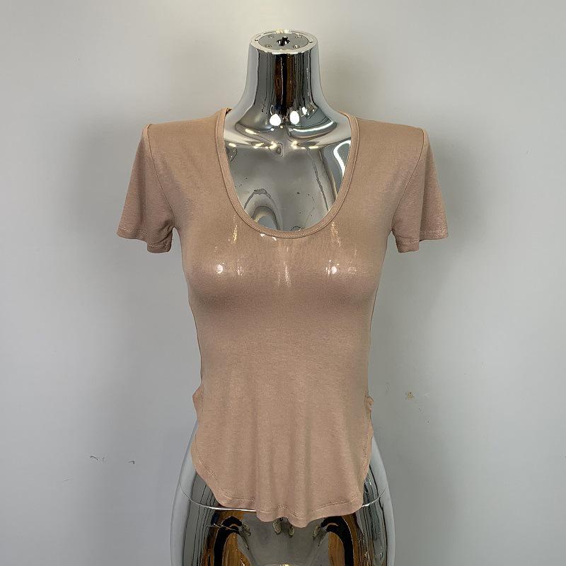 Korean Dongdaemun Sexy Low-Cut Bust-Enhancing Long-Sleeve Top