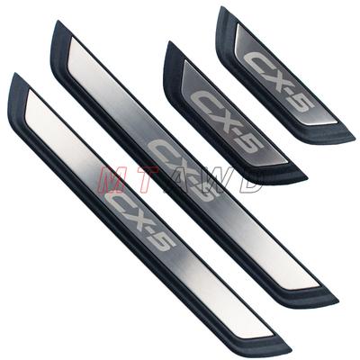 For Mazda CX-5 CX5 KF 2017- 2024 2025 Stainless Chrome Door Sill Kick Plate Protector Trim Guard Pedal Car Styling Accessory