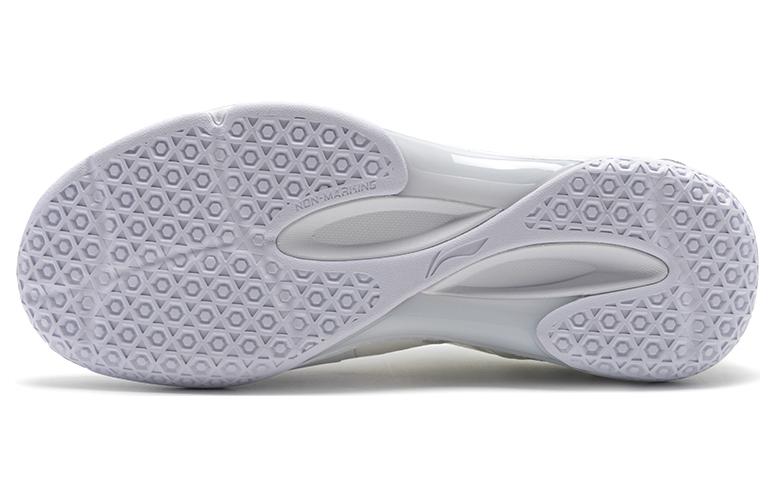 Li Ning Raid Cushioning, Wear Resistant Low top Badminton Shoes Unisex White Beige AYZT009-3