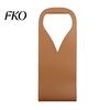 Single Wine Carrier Faux Leather Tote Bag, Portable Pouch, Waterproof Durable Bottle Holder Protector Sleeve for Champagne Beer Bag