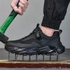 Pantofi de protecție impermeabili pentru bărbați, adidași cu bombeu de oțel, cataramă rotativă, rezistenți la perforare, cizme de lucru de siguranță pentru bărbați, pantofi de lucru cu pernă de aer pentru bărbați