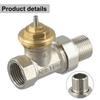 1 Pcs DN15/DN20/DN25 Brass Thermostatic Regulating Valve Without Thermostatic Head Brass Nickel Plated Regulating Valve