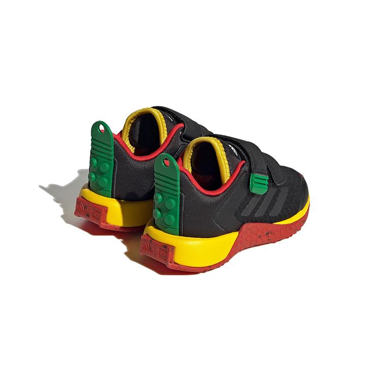 adidas Sport Dna Comfortable And Trendy Low Top Sports Casual Shoes Black Red Yellow Infant And Toddler HQ1309