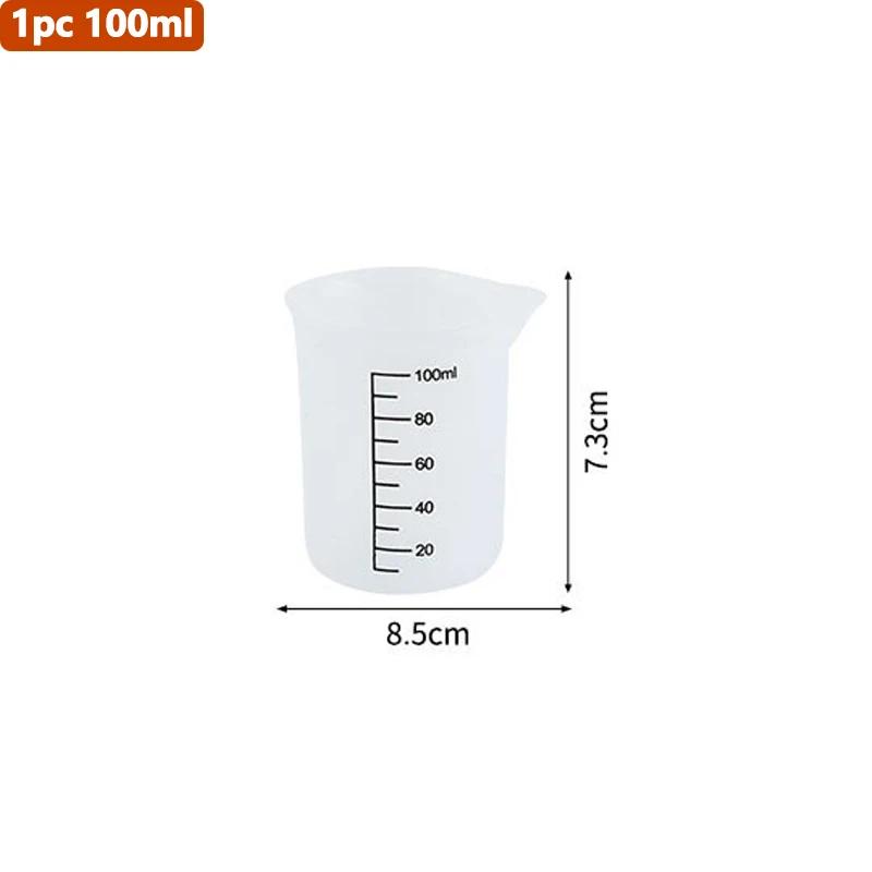 1/2/6Pcs Measuring Cup Set Silicone Measuring Cups with Scales for Milk Coffee Cake Baking Measuring Cup Epoxy Resin Tool Set