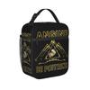 Angine de Poitrine Band Art Sac à Lunch Isolé Sac Thermique Réutilisable, Contenant à Lunch Sac Fourre-tout Haute Capacité Boîte à Lunch Sacs à Main pour Aliments
