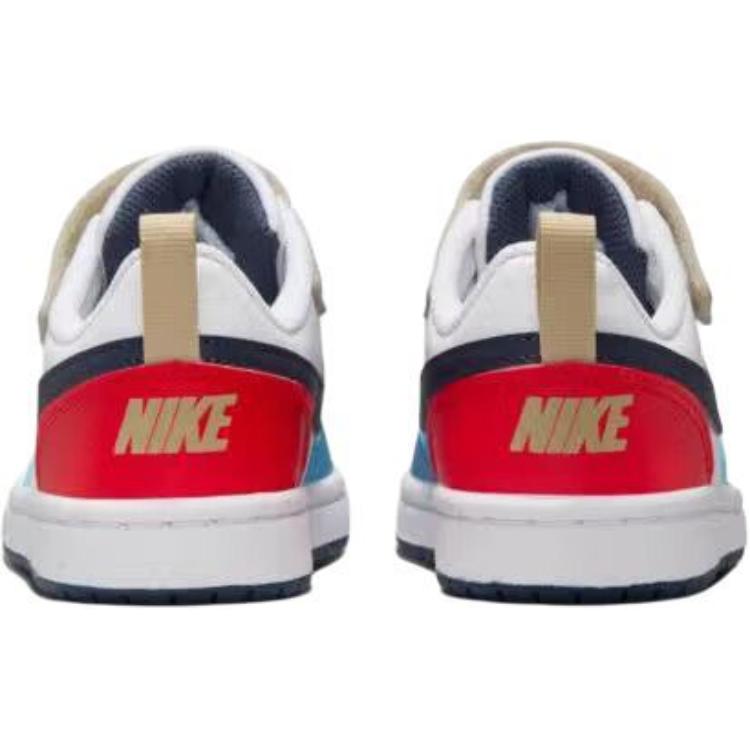 Nike Court Borough Low Recraft PS White Thunder Blue Light Crimson Kids Sneakers Blue-Beyond DV5457-124