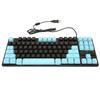 Wired Gaming Keyboard 87 Keys Ergonomic Color Backlit Design Desktop Notebook Computer AccessoriesBlue and Black