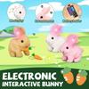 Interactive Hopping Bunny Toy - Electronic Rabbit Plush with Music, Jumping Twitching Shaking Ears Perfect Easter Gift for Kids