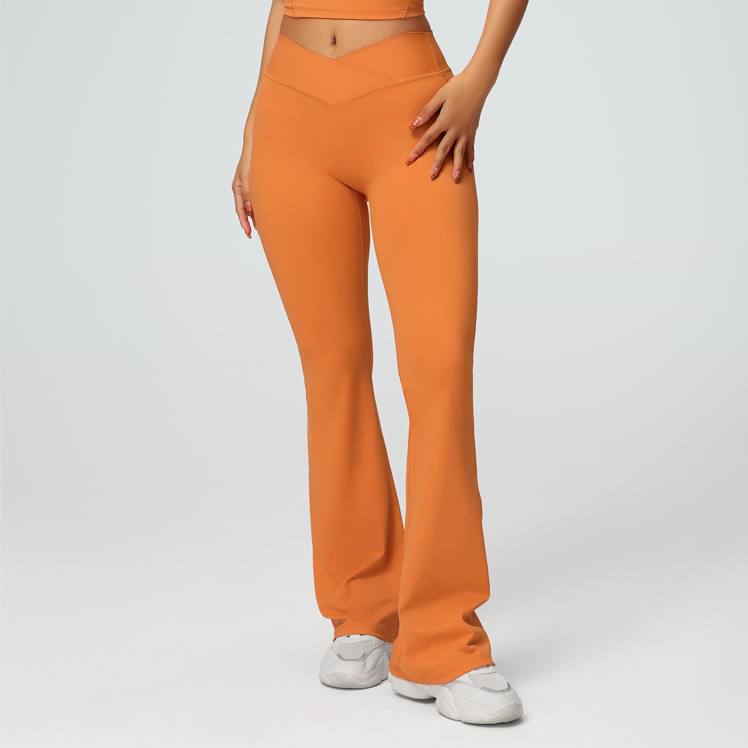 

Tight fitting hip lifting micro flared yoga pants for women, wide leg pants for sports, flared pants for outerwear, high waisted fitness pants S