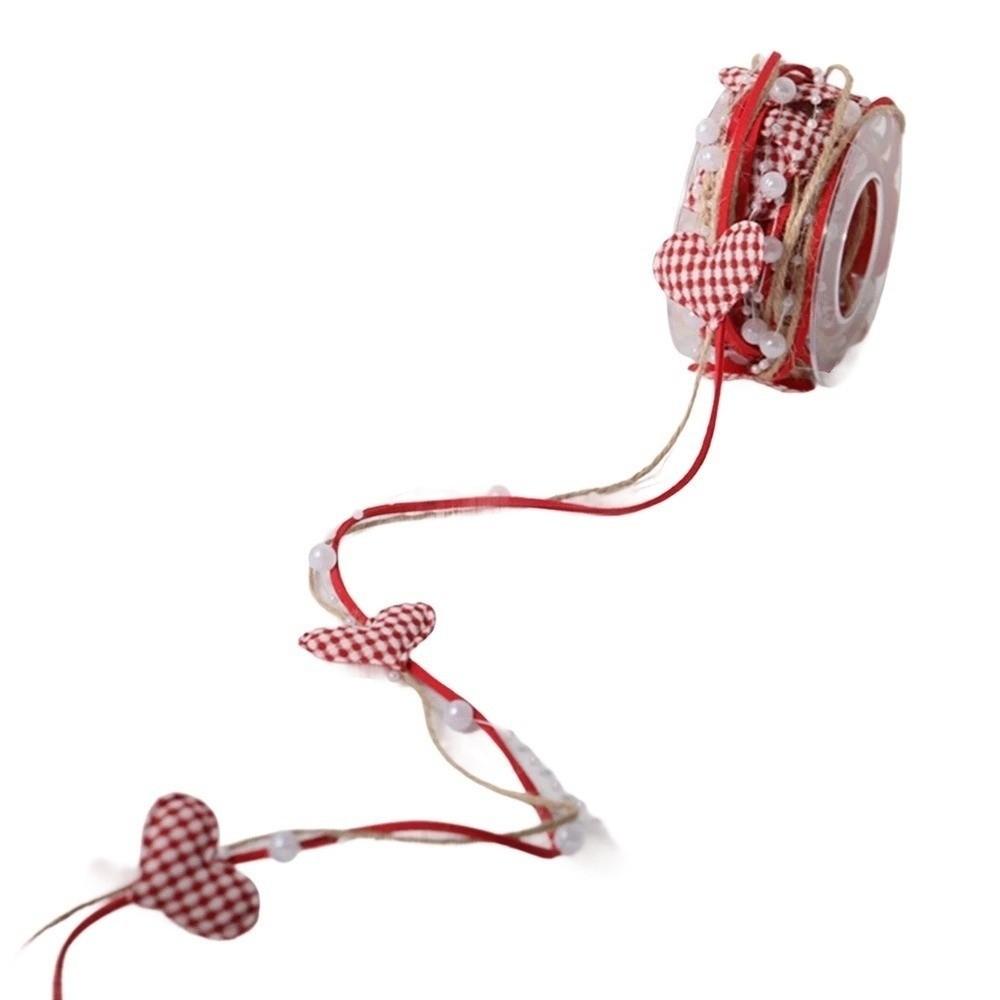Five Meters Long Christmas Ribbon Roll Multi Textured Handmade Festive Garland Gift Packaging