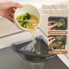 Magnetic Triangle Sink Strainer Basket Food Catcher & Drain Basket for Fruits Vegetable Scraps, Corner Kitchen Sink Organizer
