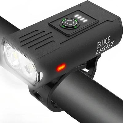 Bike Light MTB Mountain Led Front Headlight USB Rechargeable Bike Headlight Waterproof Safety Bike Front for Night Riding