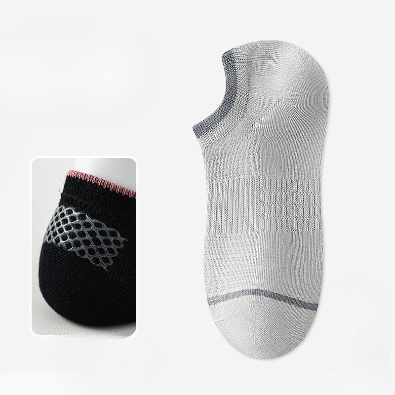 

Женский летний тонкий сетчатый дышащий дезодорант 10A антибактериальный не падает с мелкими носками 1 pair серый