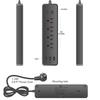 Universal Electrical Socket Extension Cable USB Power Strip for Office 4pcs AC-Outlets 3 USB Ports Surge Protector