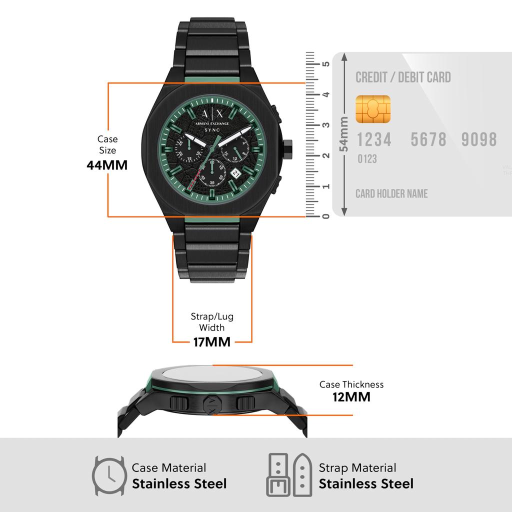 Armani Exchange Men's Analog Stainless Steel Watch AX4294