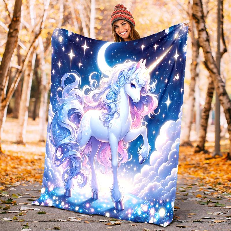 1PC Dream Unicorn blanket, al season lightweigh Poster blanket home office outdoor nap multifunc Poster blanketional blanket