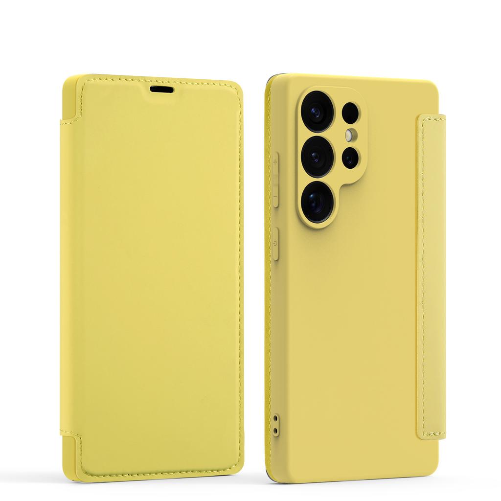 Prémiový kryt pro řadu Samsung Galaxy S22 S23 S24 S25. Liquid Skin - Kryt na telefon na dotek s ochranou proti pádu, slotem na kartu a víceúhlovým stojánkem