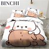 Bubu Dudu Cartoon Cute Bear Kawaii Christmas Gift King Twin Double Child Bedding Set Microfiber or Polyester Duvet Cover Set