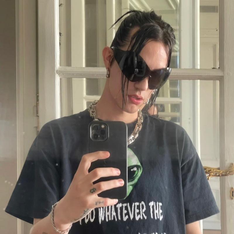 New Y2K Borderless Men Sunglasses Women's Fashion Street Shoot Sun Glasses Men's Cycling Driving Eyewear UV400