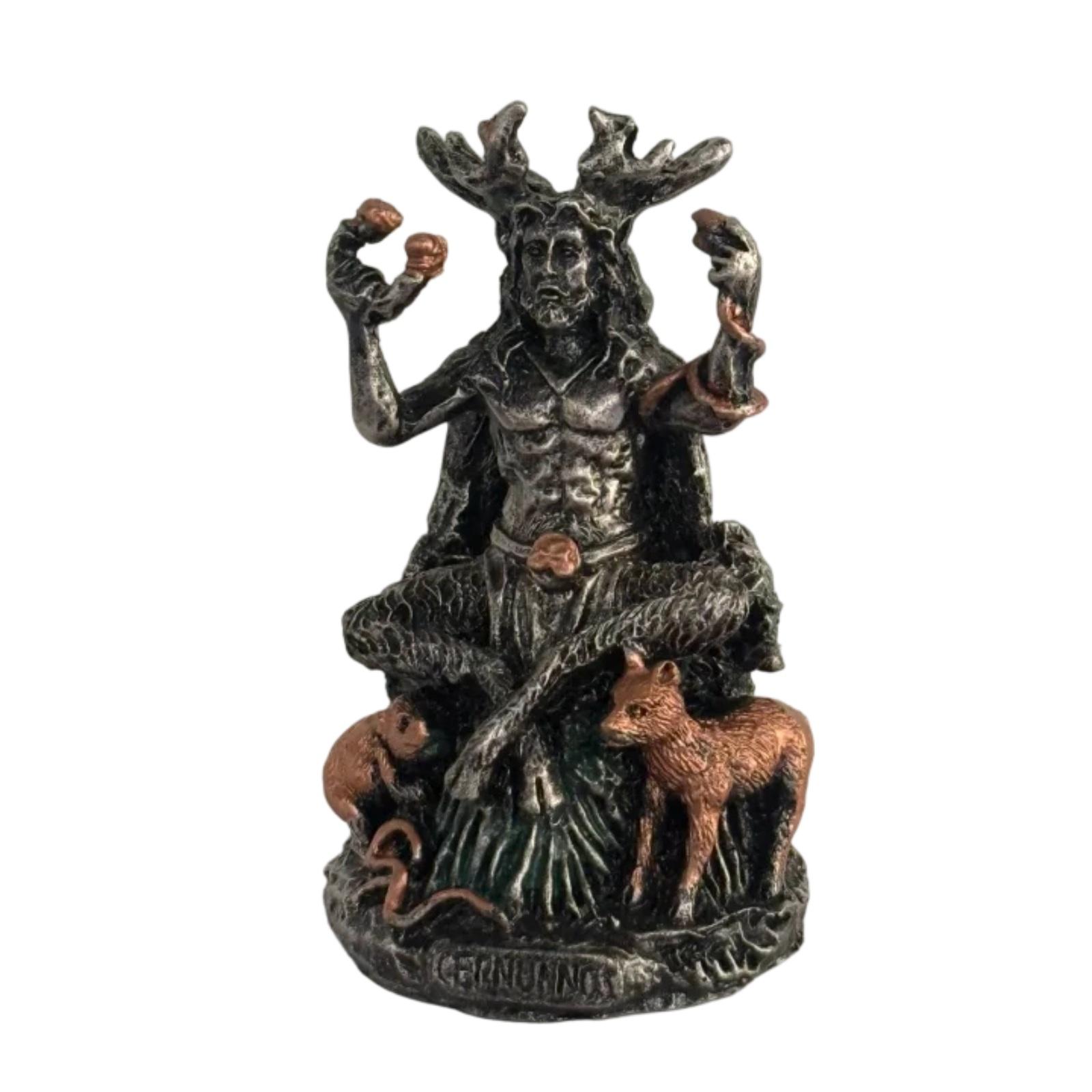 Resin Celtic Druid Stag Antler Figurine Sculpture Home Garden Decor Animal God Craft Statue