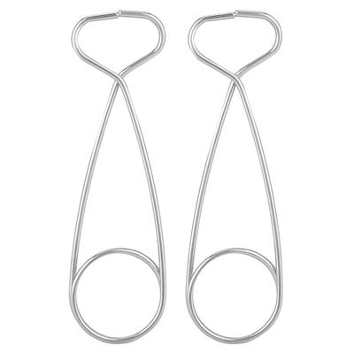 2 יחידות מפשקי פה דג מפלדת אל-חלד מתלה וו תלייה לסיר בקבוק מים