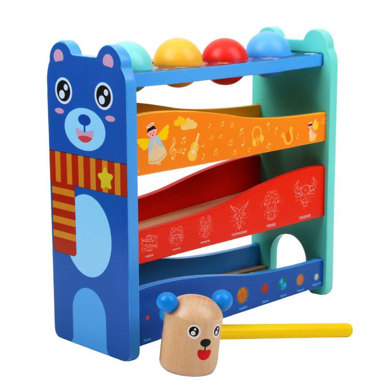 Wooden Pounding Toy For Kids Handeye Coordination Educational Game For Early Learning