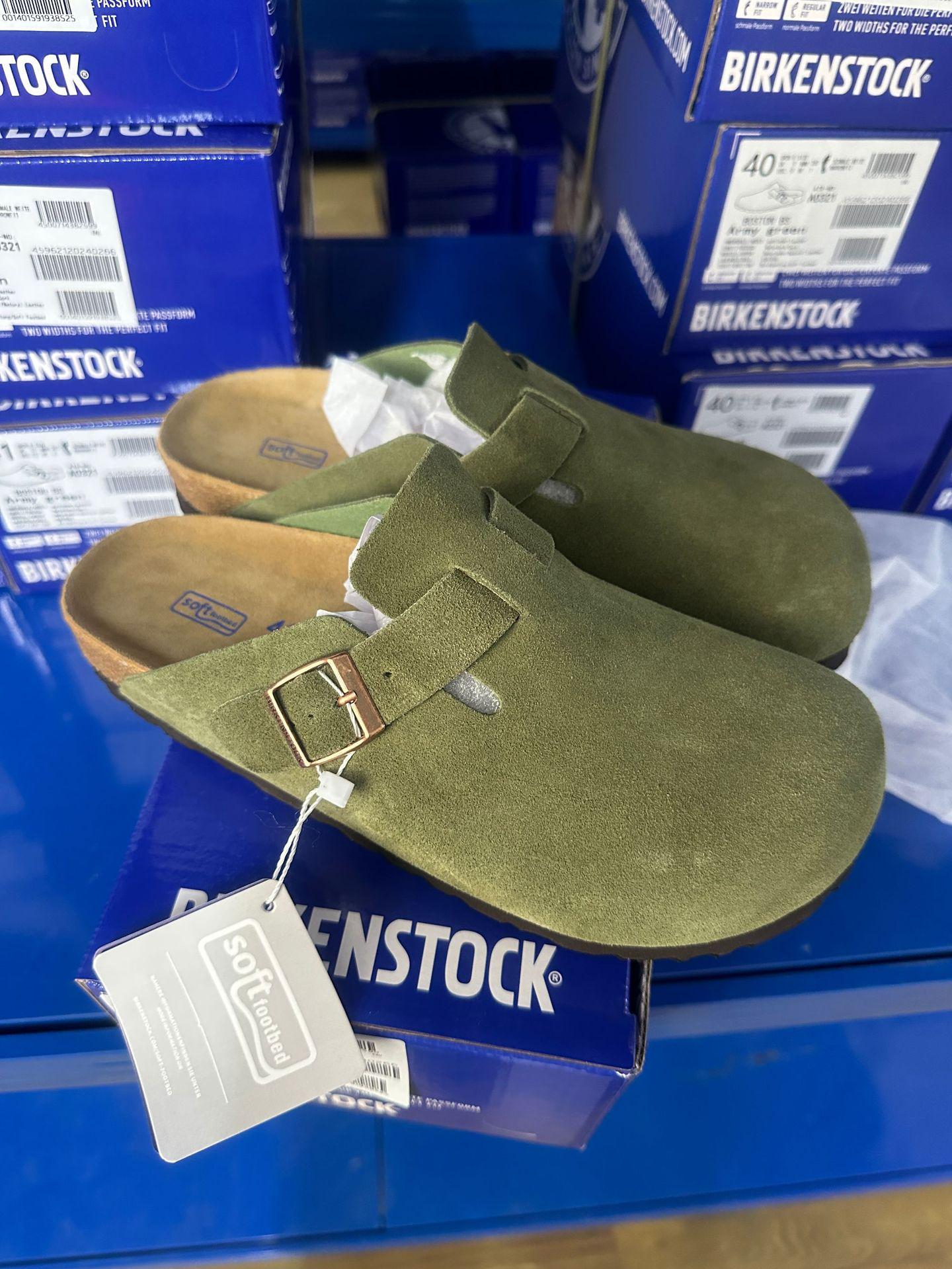 Zoccoli Unisex Birkenstock in Vera Pelle a Punta Chiusa con Plateau Vintage in Sughero 46