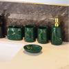 Bathroom Supplies, Gold Patterned Ceramic Soap Dispenser, Toothbrush Holder, Toothpaste Dispenser, Household Storage Tray