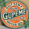 Gulf Oil Retro Metal X Cm Circular Aluminum Painting Perfect for Bedroom And Living Room Family Dining Room Bar C