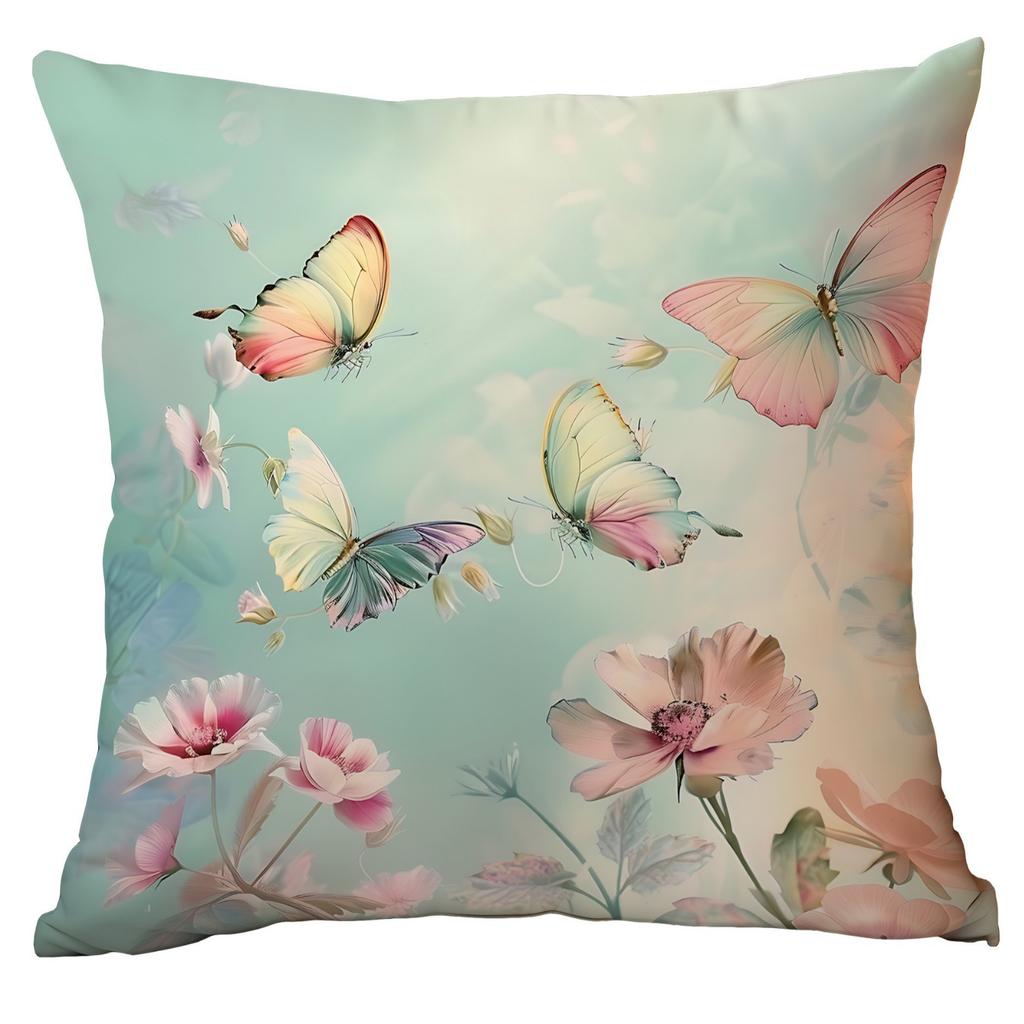 New Creative Butterfly Pillowcase Spring and Summer Dreamy Pillowcase Home Bedside Sofa Backrest Cover