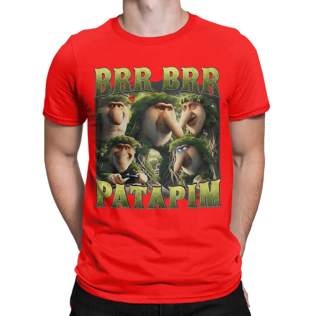 Patapim Funny Italian Brainrot Meme Humor T Shirt Summer Cotton TShirts For Men Fashion Loose Tee Shirt Streetwear Clothes