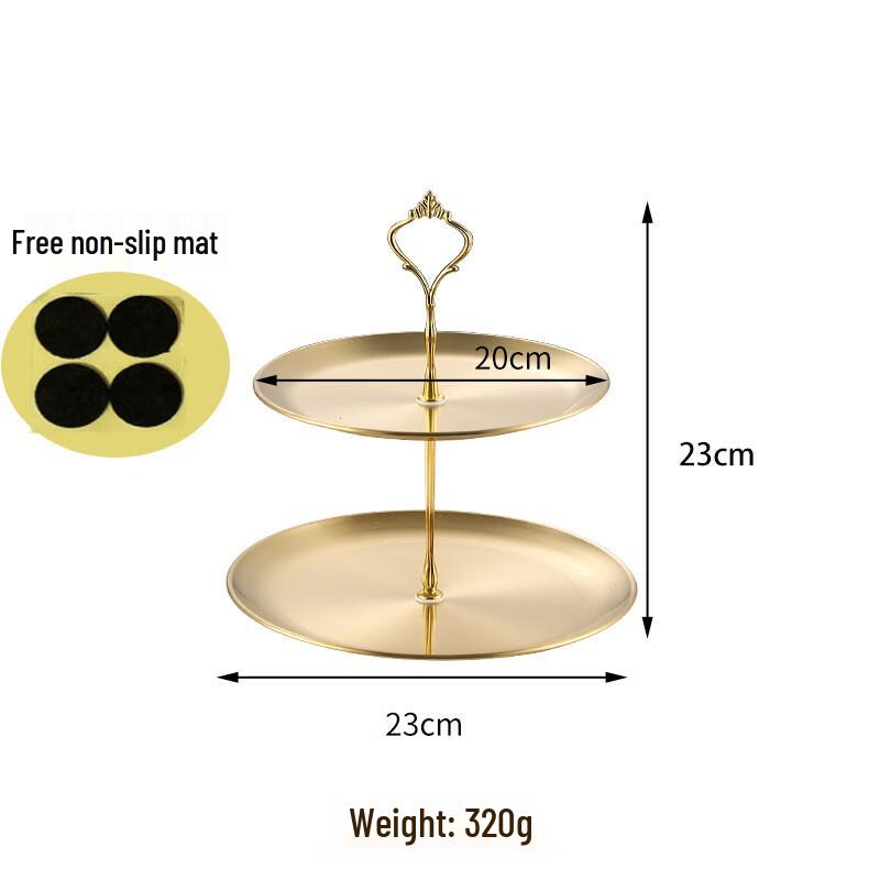 Luxury Stainless Steel Tiered Serving Tray 1 Piece