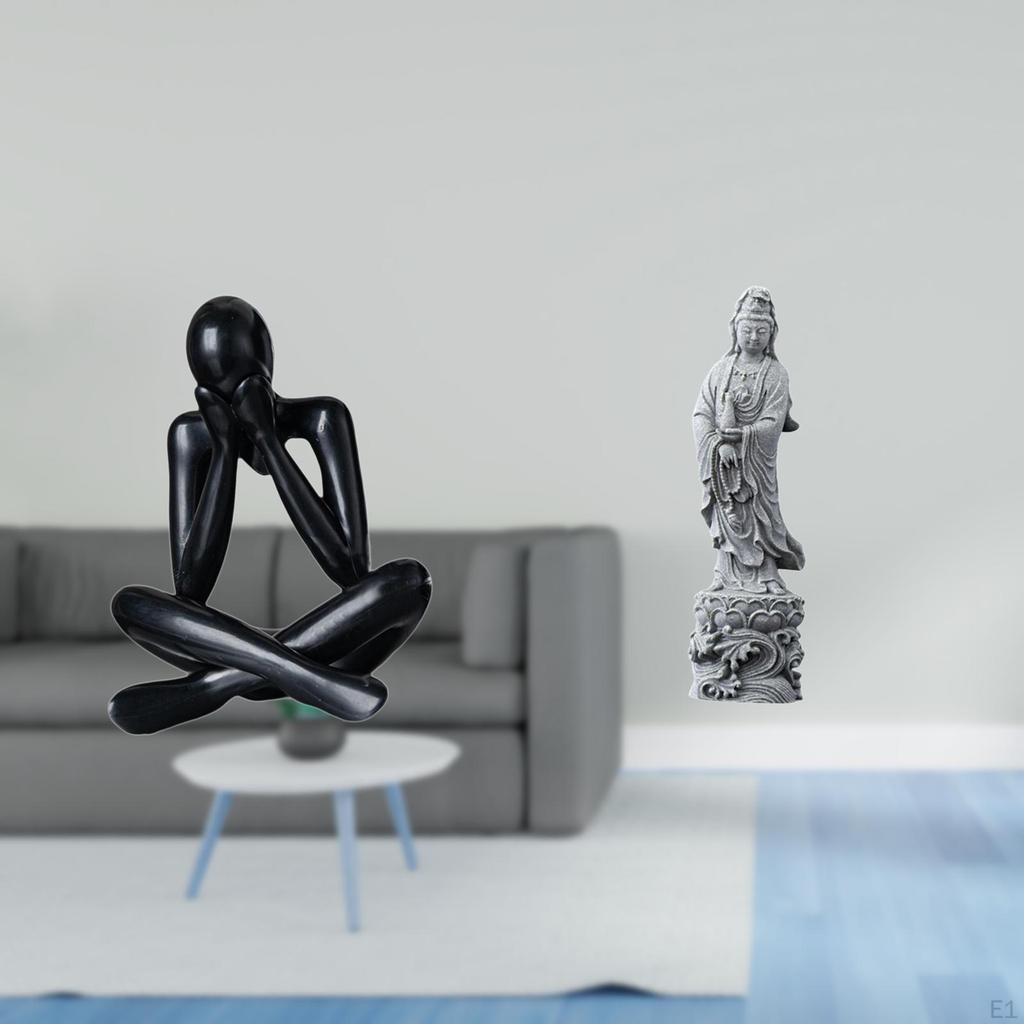 Abstract Figure Sculpture Decorative Figurine Collectible Desktop Ornament Modern Statue for Living