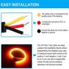 2pcs 60cm Car DRL Flexible Waterproof Headlight LED Strip Universal Auto Headlights RGB Turn Signal Yellow Brake Flow Lights