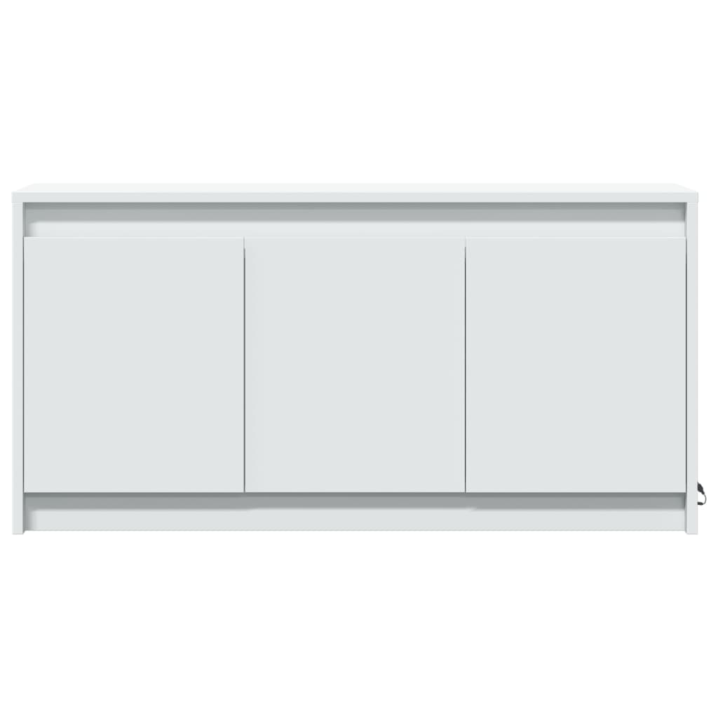 Vidaxl TV Cabinet with LED, White, 100X34X50 Cm, Wood-Based Material
