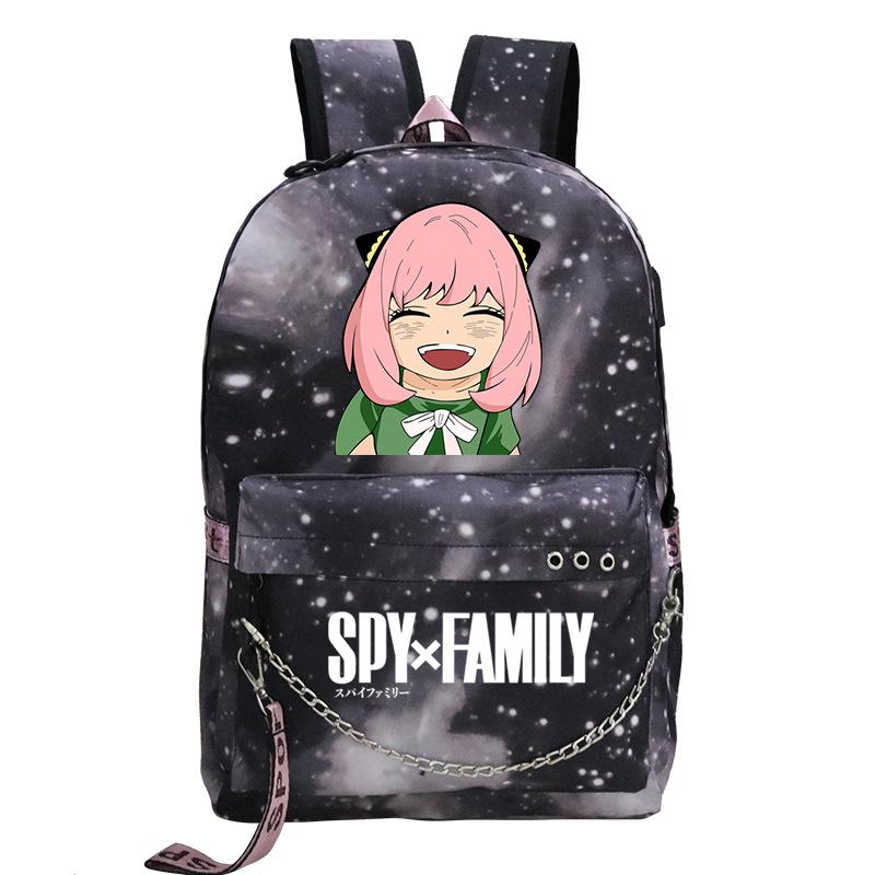 Casa dei Giochi Spia Zaino Scolastico Periferico Anime Zaino con Catena e Nastro per Studenti Zaino Casual Zaino Scolastico Ania