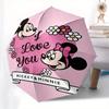1pc Mickey,Minnie Automatic Folding Umbrella: Compact 8 Bone Design Cartoon Outdoor Travel Companion, Business Umbrella, Christmas Valentine