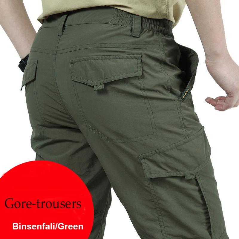 Summer Outdoor Thin Section Quick-drying Trousers Male Loose Large Size Multi-pocket Overalls