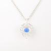 Dark Blue Cat's Eye Gemstone 925 Stamped Silver Jewelry Handmade Pendant For Her CP-1-41