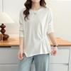 2026 Spring Women's Plus Size Irregular Long Sleeve Round Neck Casual Base Layer Top