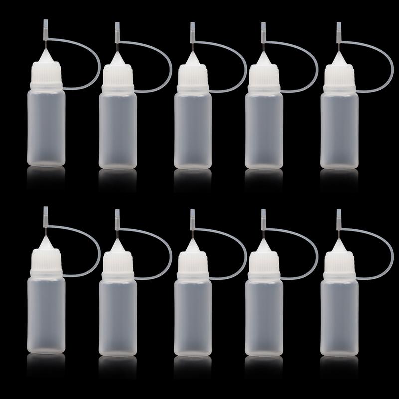 10Pc 10ML Glue Applicator Needle Squeeze Bottle for Paper Quilling DIY Scrapbooking Paper Craft Tool