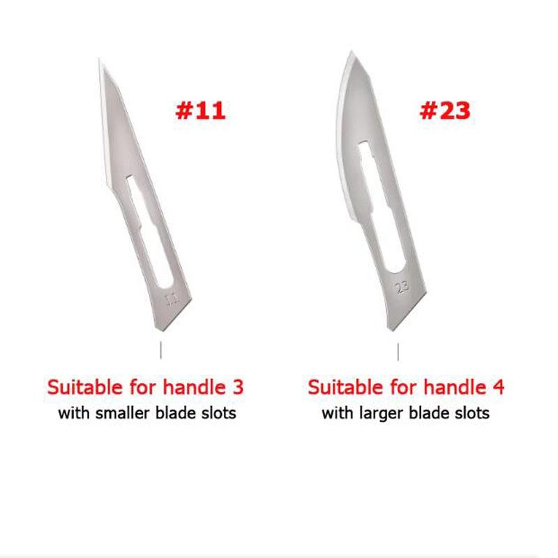 Non-Slip Metal Scalpel Knife Carbon Steel Surgical Scalpel Blades Handle Scalpel DIY Cutting Tool Repair Animal Surgical Knife