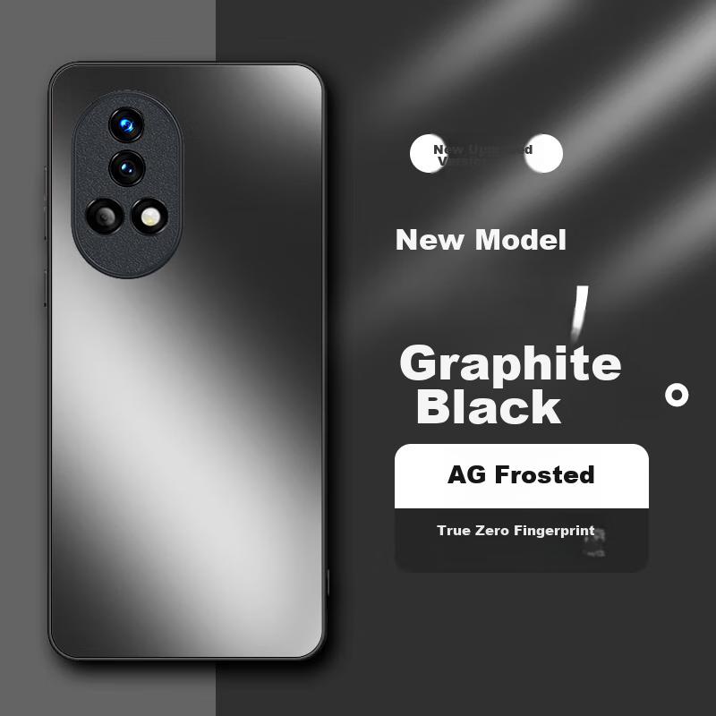 Phone Case for Huawei Nova 12, Protective Cover for Huawei Nova 13, Frosted Full Coverage Ultra-Thin Shockproof Anti-Fingerprint Case - Graphite Black