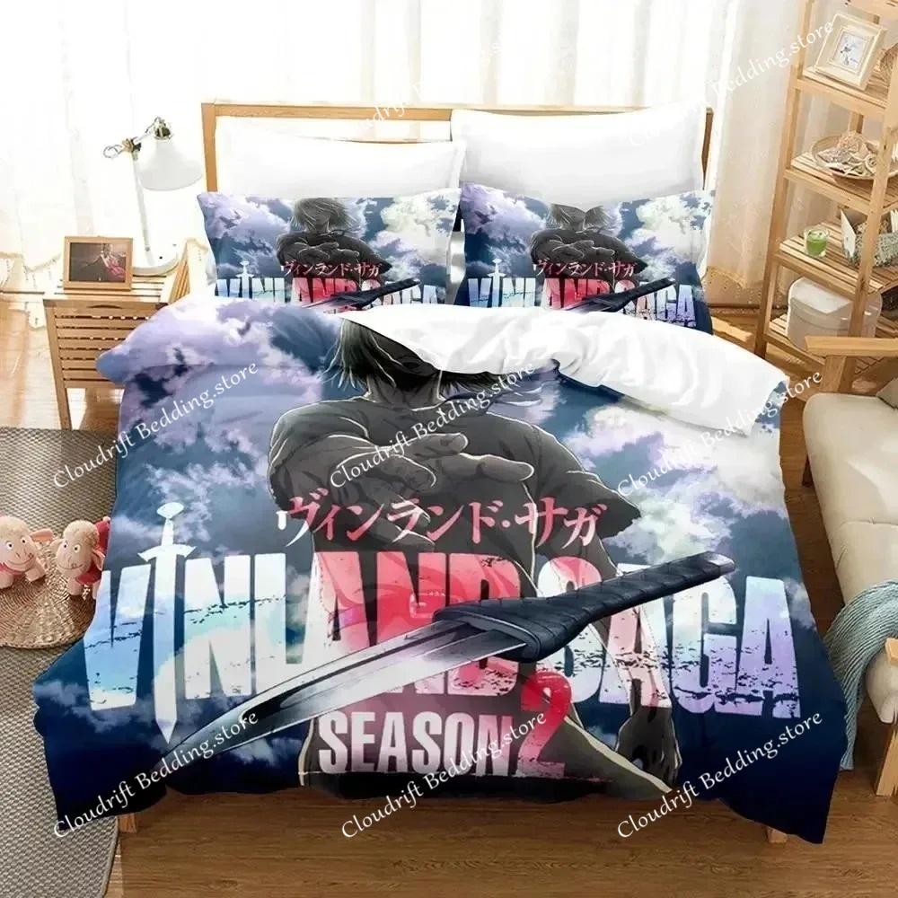 Anime Vinland Saga Bedding Set Duvet Cover Bed Set Quilt Cover Pillowcase Comforter King Queen Size Boys Adult Bedding Set