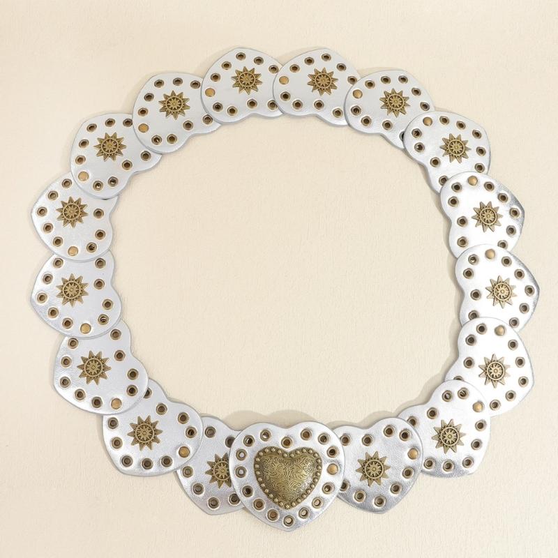 Girls PU Belt Motorcycle Adjustable Grommet Waist Belt Fashion Enthusiasts Belt Coat Dress Female Decorative Waistband