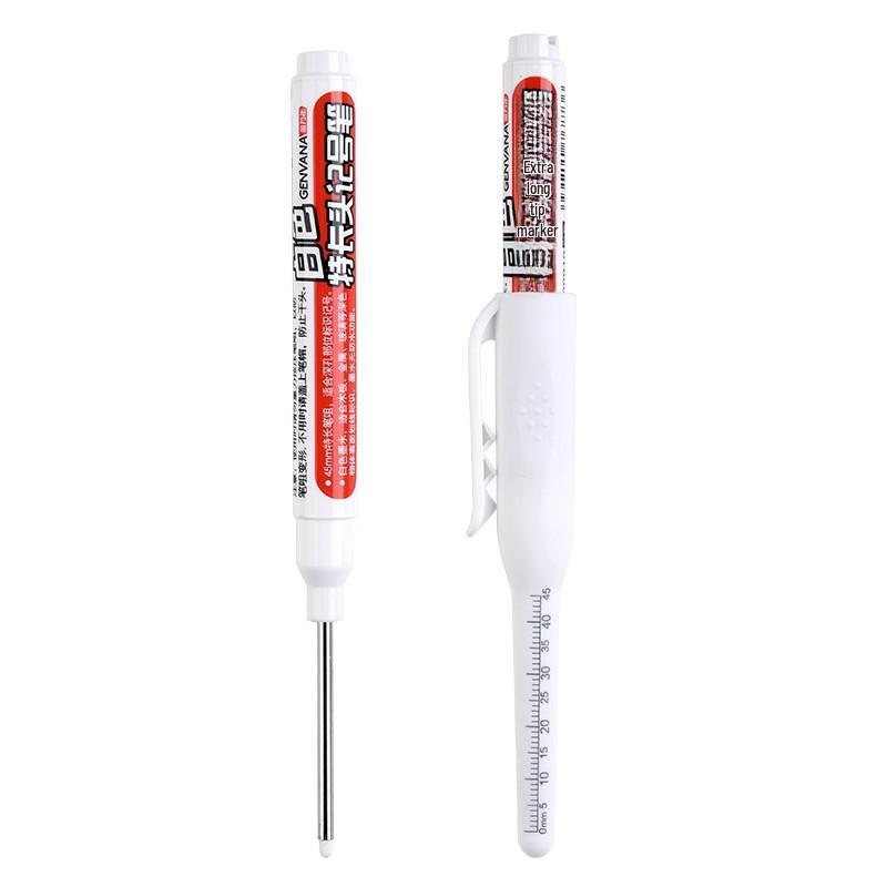 Jin Wannian Refillable Waterproof 45mm Long Head Marker for Construction, Woodworking, Glass, and Oil-Based Drawings