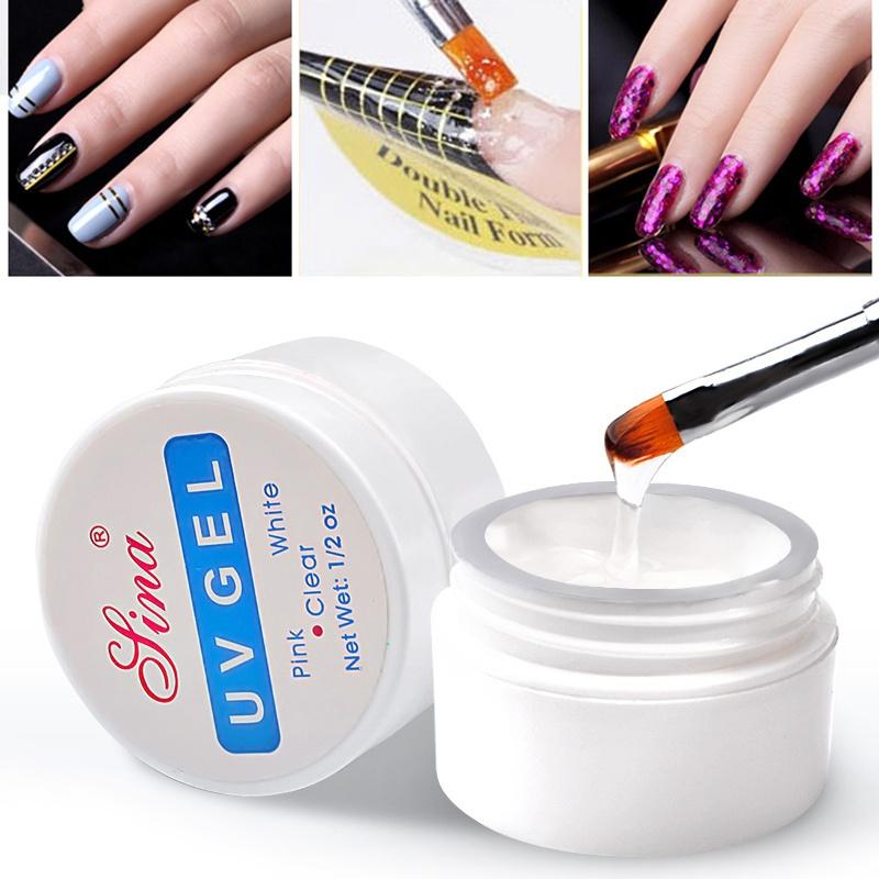 3 Farben 10ML UV Gel Nagelspitzen Nail Art Gel Nagelverlängerung Nail Art Werkzeuge ZKStar WBL