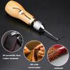 Professionelles Leder-Nähwerkzeug-Set, Nähwerkzeug, Nadeln, gewachster Faden, Leder-DIY-Reparatur