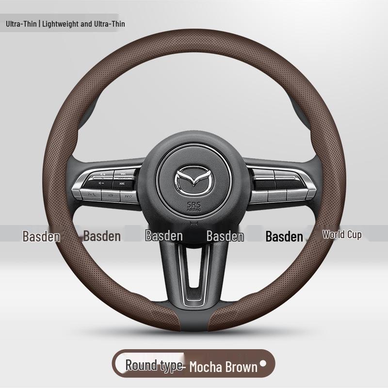 Mazda Steering Wheel Cover: Fits CX-4, CX-5, Axela, CX-30, 6, EZ-60, and Atenza.