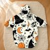 Kids Halloween Printed Flannel Romper Pajama Set for Fun Holiday Sleepwear